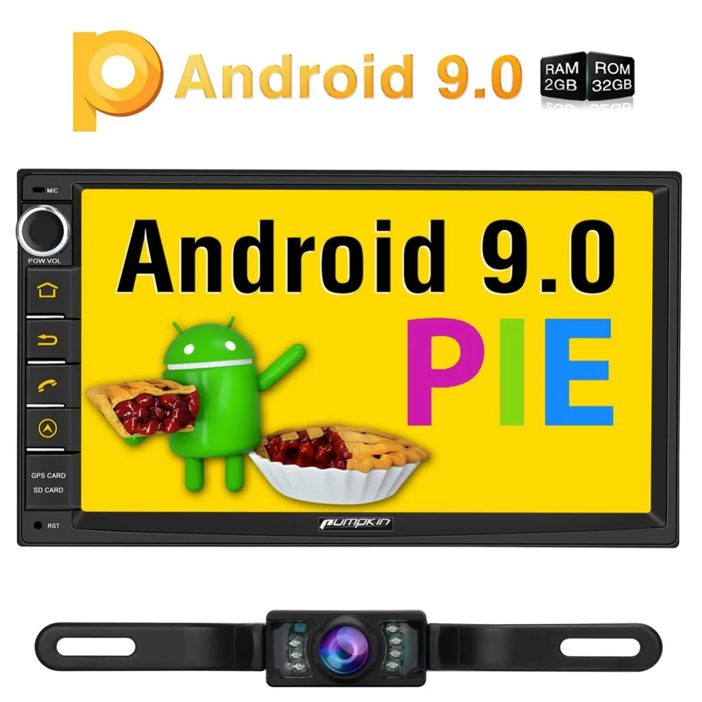 Pumpkin 2 Din 7 ''Android 9 0 универсальный GPS автомобильный радиоприемник без dvd плеера 2G