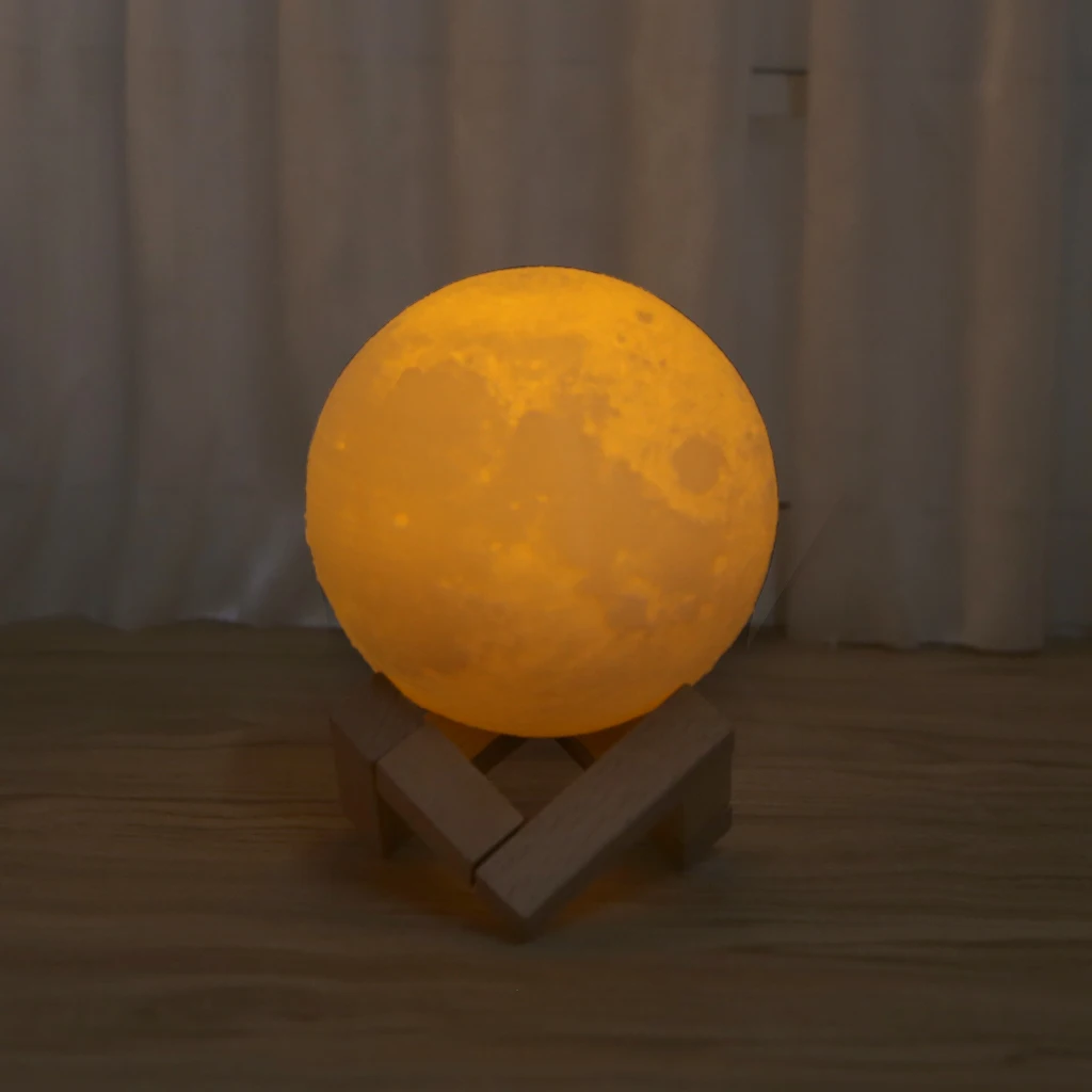 СВЕТОДИОДНЫЙ 3D волшебный ночной Светильник Luna, настольная лампа с usb зарядкой и сенсорным управлением, домашний декор
