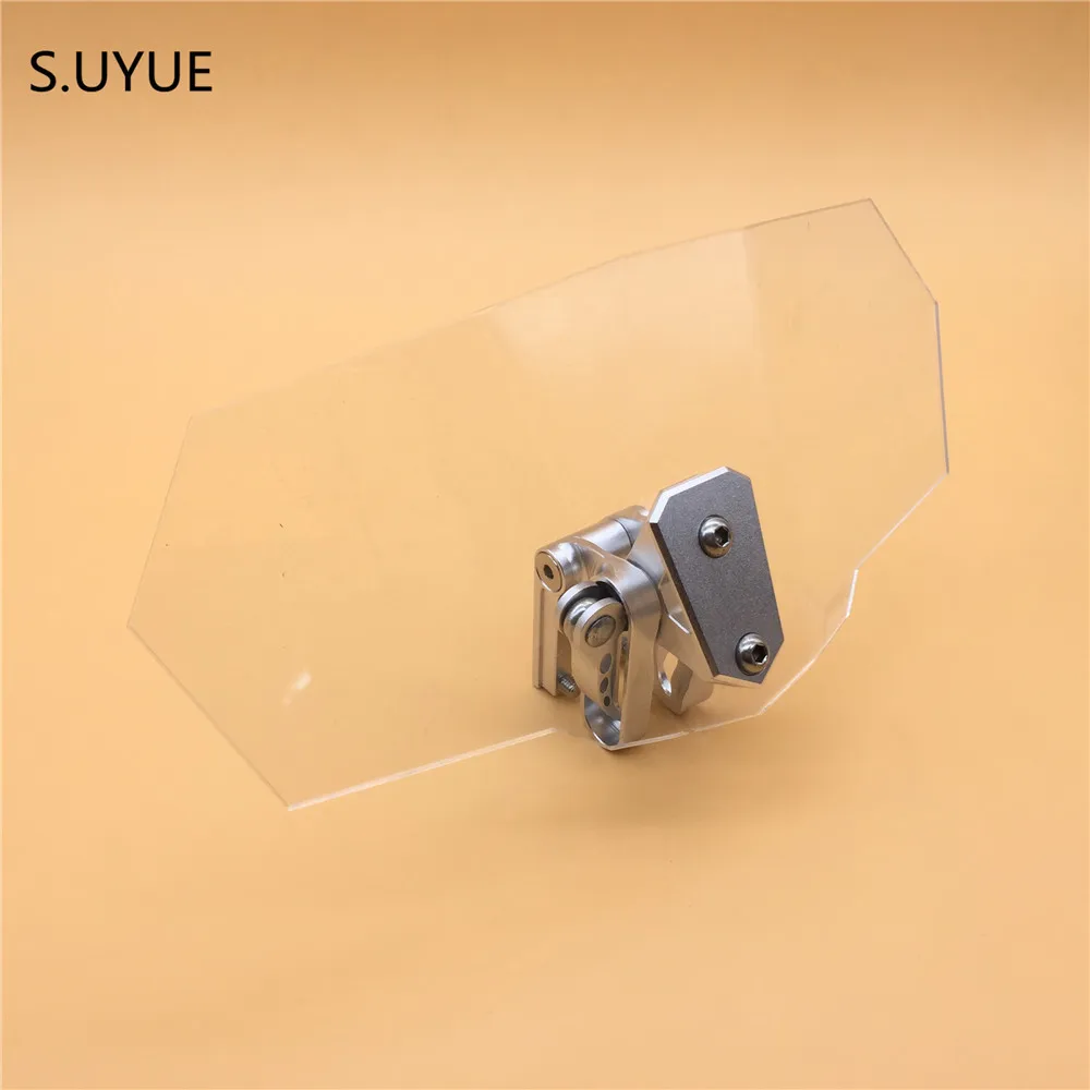 Universal Smoke Upper Outer Windshield Air Wind Deflectors Windscreen Bracket Set Adjustable for Motorcycle | Автомобили и