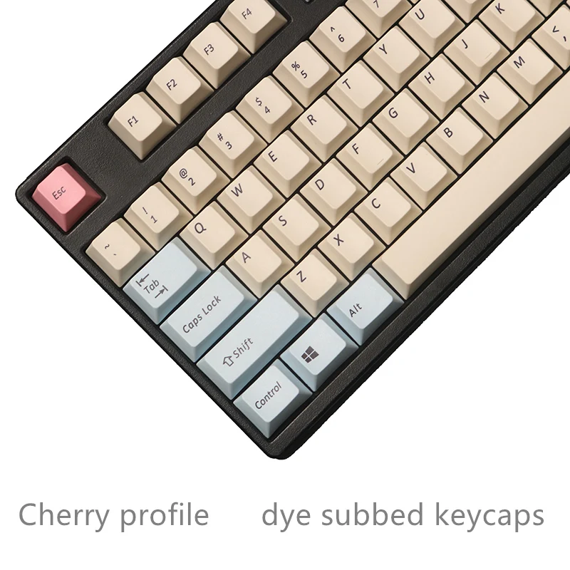 Keycap PBT вишневый профиль розовый синий 111 клавиш для механической клавиатуры
