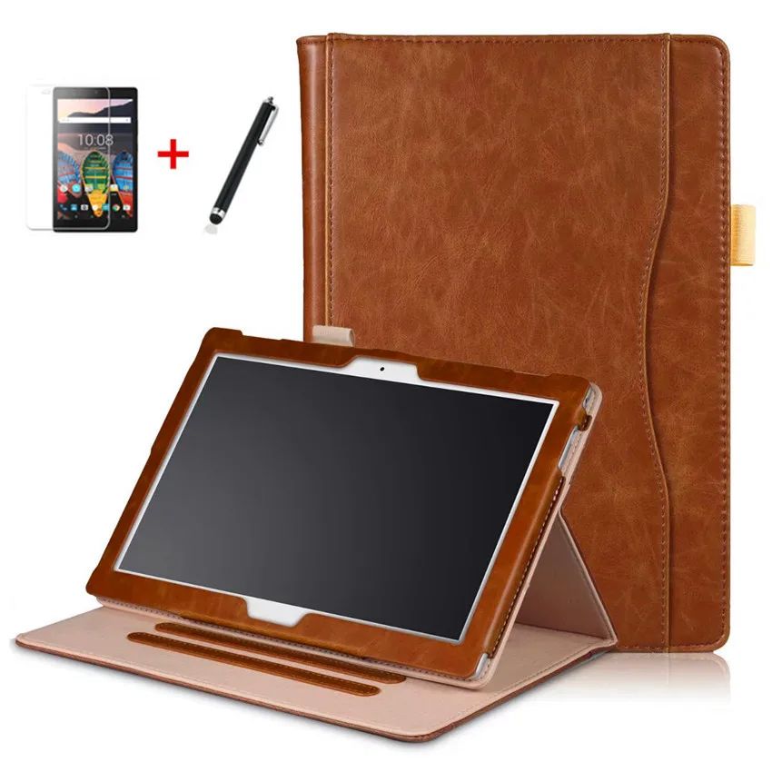 Чехол для Lenovo tab кожаный чехол телефона Tab 4 ТБ X804F TB X704A/L + пленка ручка|case for lenovo
