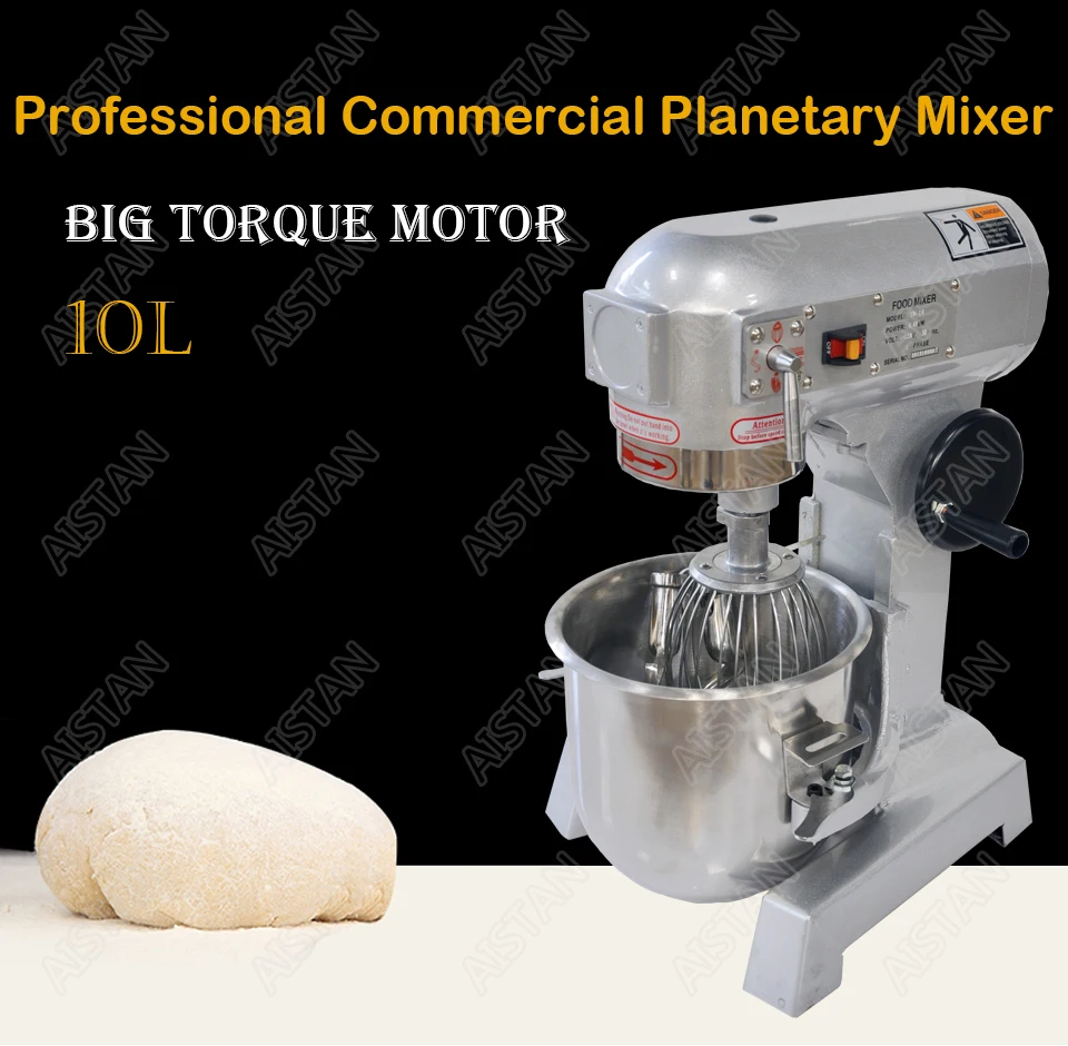 Электрический пищевой миксер ZB10L из нержавеющей стали планетарный тестомешалка
