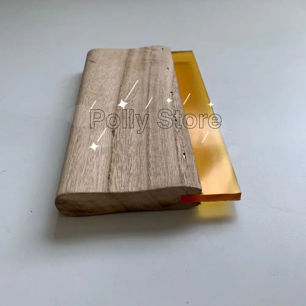 1 шт. деревянная ручка чернильный скребок для экрана печать коричневый резиновый