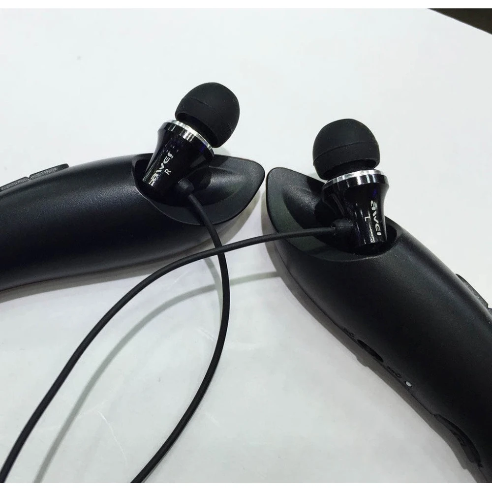 Awei спортивные hands free наушник стерео блютуз беспроводные наушники гарнитура бега с микрофоном вкладыши басс hi fi для телефона андроид Xiaomi Redmi Apple iPhone Huawei Honor Samsung Meizu Sony earbuds микронаушник