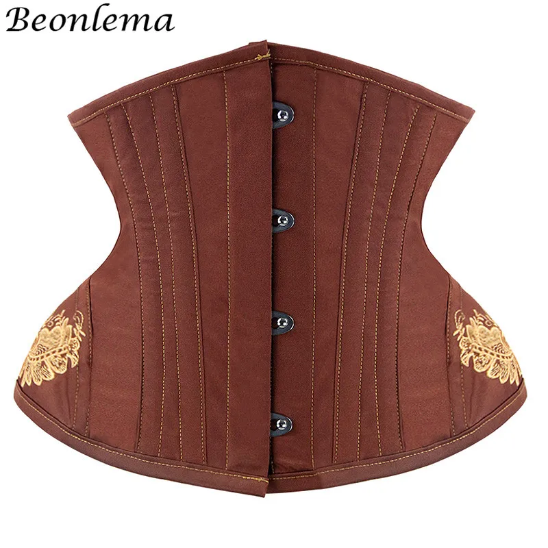 Beonlema, Женский корсет под грудь, стальная кость, стимпанк, сексуальные корсеты, Черный готический корсет для похудения, женский красный корсет, S-2XL