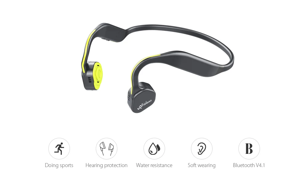 Vidonn F1 беспроводной костной проводимости HiFi Bluetooth наушники с микрофоном шумоподавления водонепроницаемый Бег Спорт шейный браслет наушники