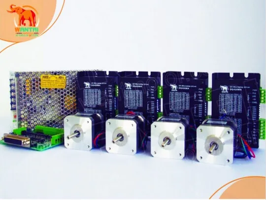 4 оси wantai ЧПУ маршрутизатор наборы Nema17 шаговый двигатель 42BYGHW609 40N. См 70oz in & драйвер