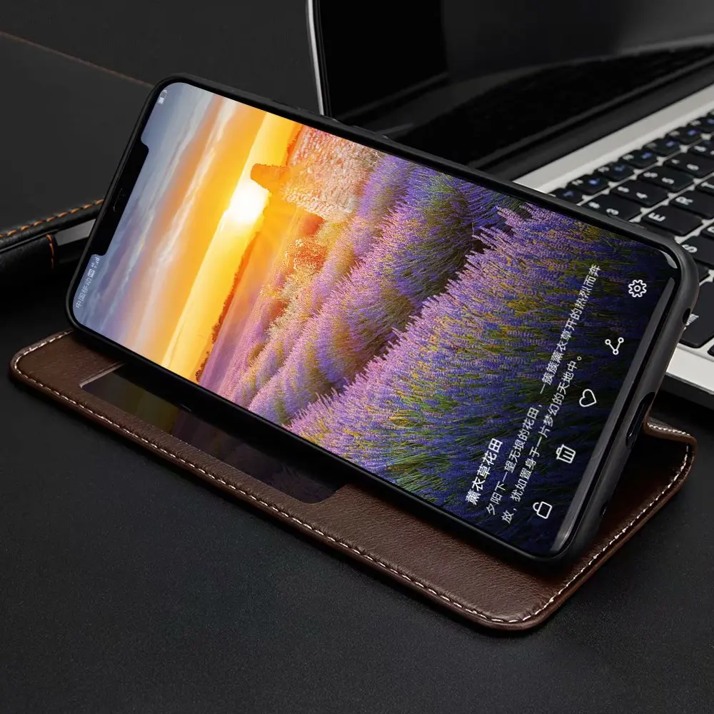 Hote Роскошный чехол-книжка из натуральной кожи для huawei mate 20 Pro 20X mate 20 с магнитным окном