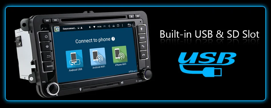 Eunavi Восьмиядерный Android 9,0 2 Din Автомобильный dvd-плеер для VW GOLF JETTA POLO TOURAM PASSAT B6 gps Navi Стерео Радио сенсорный экран usb