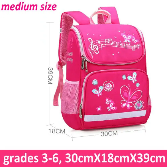 medium pink Детская сумка для девочек; Детский рюкзак; Цвет фиолетовый, розовый; школьные сумки; ортопедические Детские Водонепроницаемые Детские сумки; школьный рюкзак; 1 класс - Цвет: medium pink