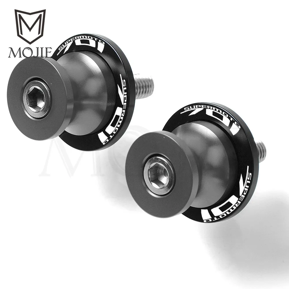 GY 8mm 701Supermoto Для Husqvarna 701 Supermoto- мотоциклетный маятник Катушки слайдер задний маятник Swingarm крышка Подставка винты Paddock - Цвет: GY 8mm 701Supermoto