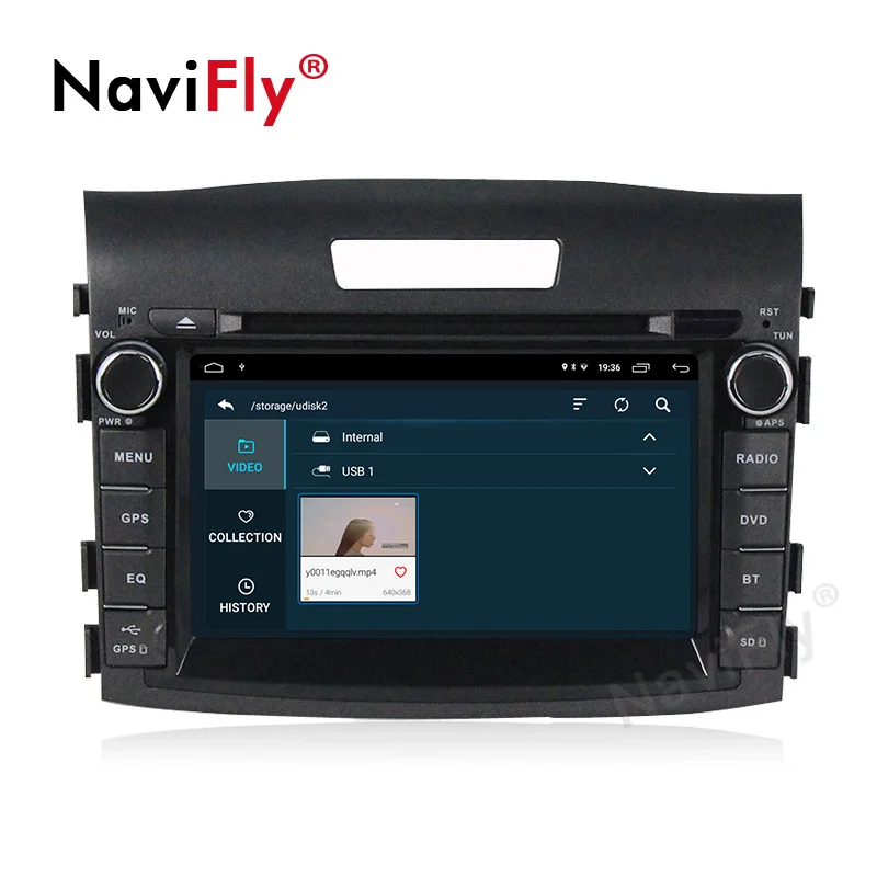 NaviFly Android 9 1 Автомобильный DVD плеер для Honda CRV 2012 2016 радио Ibiza GPS Карта Навигация с