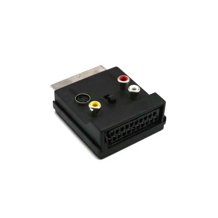 Переключаемый адаптер SCART для разъема с S Video + 3rca_kxl0817|s-video to rca|scart s-videos-video rca |
