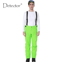 detector new outdoor windproof waterproof breathable double layer winter ski pants snow trousers ski snowboarding pants man