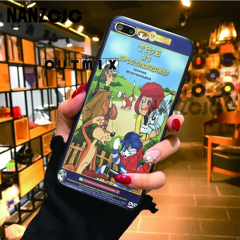 Три от Prostokvashino Мягкий силиконовый чехол задняя для iPhone 6 plus 6s 55 s SE 7 8 X XS max XR Чехлы