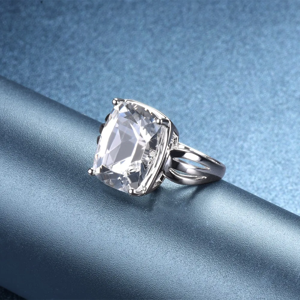 Hutang 14ct натуральный белый топаз кольца драгоценный камень 925 пробы Серебряное кольцо для женщин модный стиль вечерние изящные элегантные ювелирные изделия Новинка