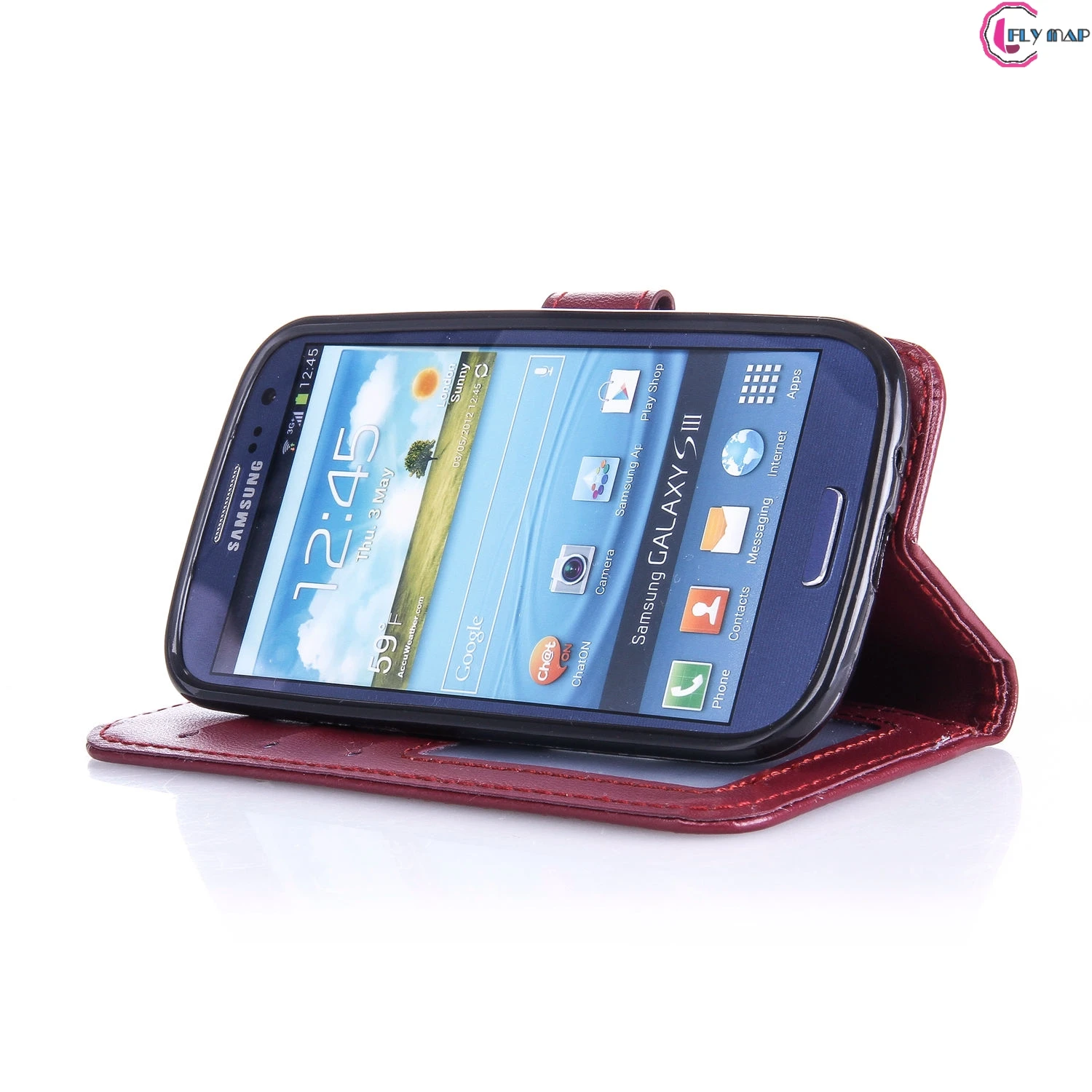 Чехол книжка для Samsung Galaxy S3 S 3 I9300 GT I9301i I9300i бабочка кожаный чехол кошелек