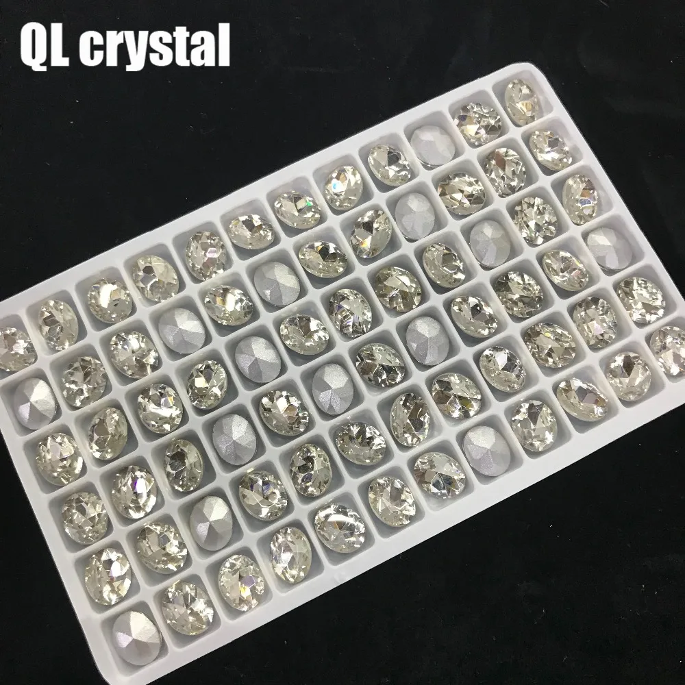 QL кристалл все размеры овальные остроконечные хрустальные стразы высокого качества для самостоятельного изготовления ювелирных изделий Аксессуары