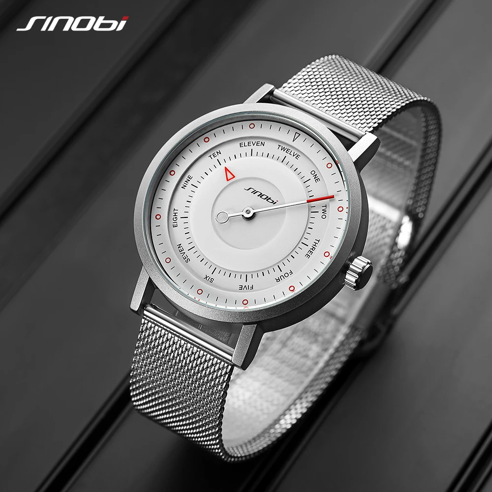 SINOBI фирменные деловые мужские креативные часы кварцевые спортивные