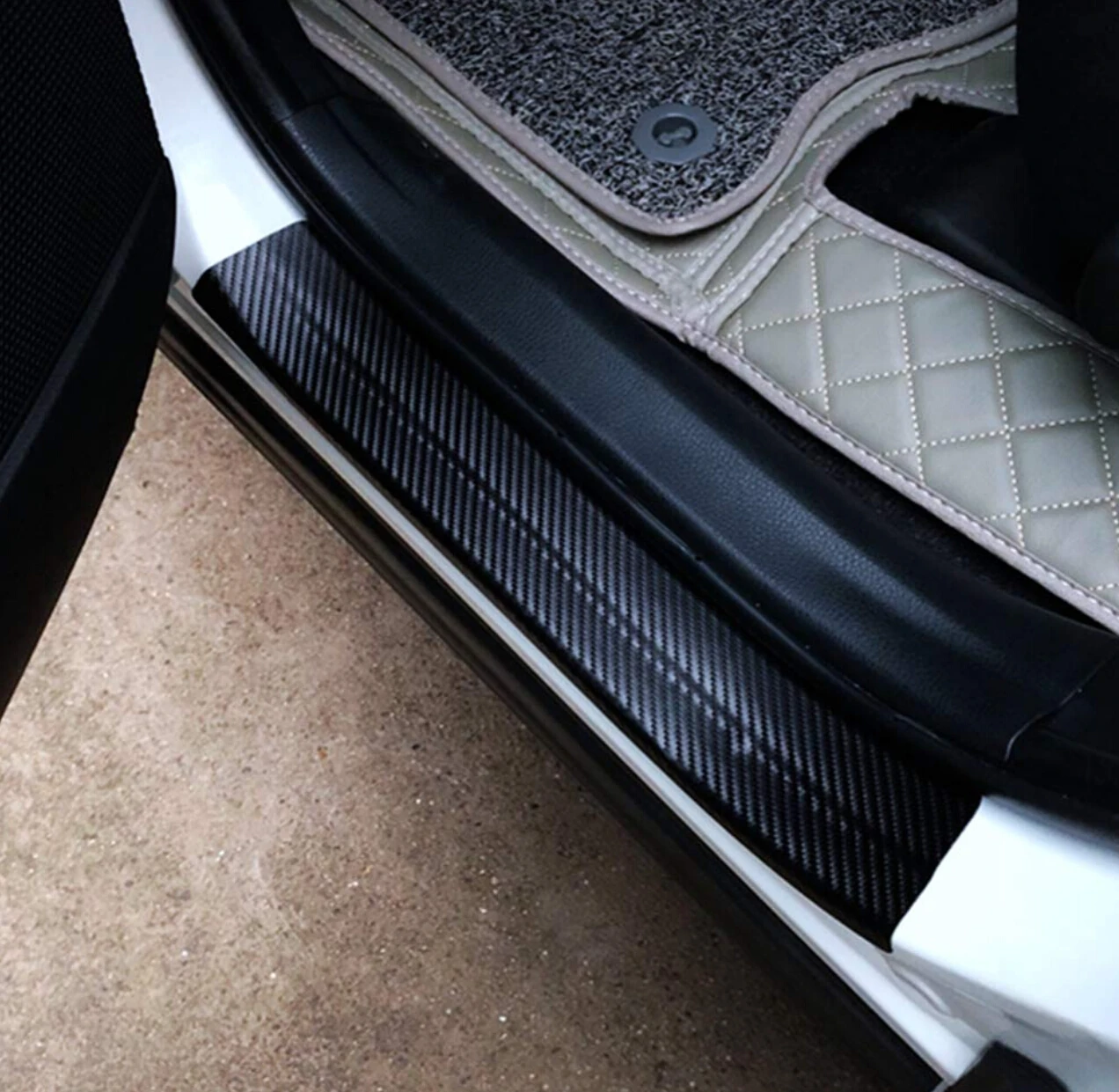 Декоративная Накладка на порог из углеродного волокна наклейка автомобильные