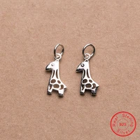 uqbing 925 sterling silver vintage mini giraffe charms for women diy animal jewelry findings acessories