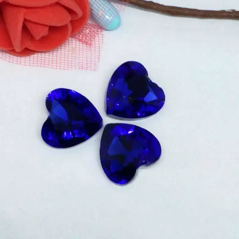 Сапфировое голубое сердце флейта Стразы DIY свадебное платье 8 мм 10 12 14 16 18 27