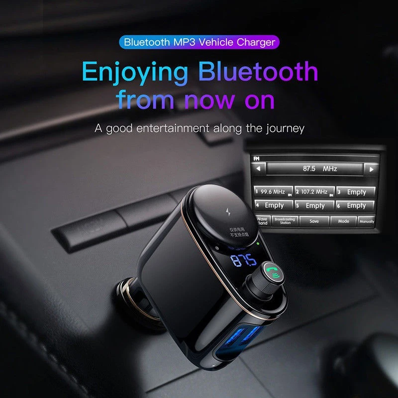 SRUIK FM передатчик беспроводной Bluetooth Handsfree автомобильный комплект MP3 плеер двойное
