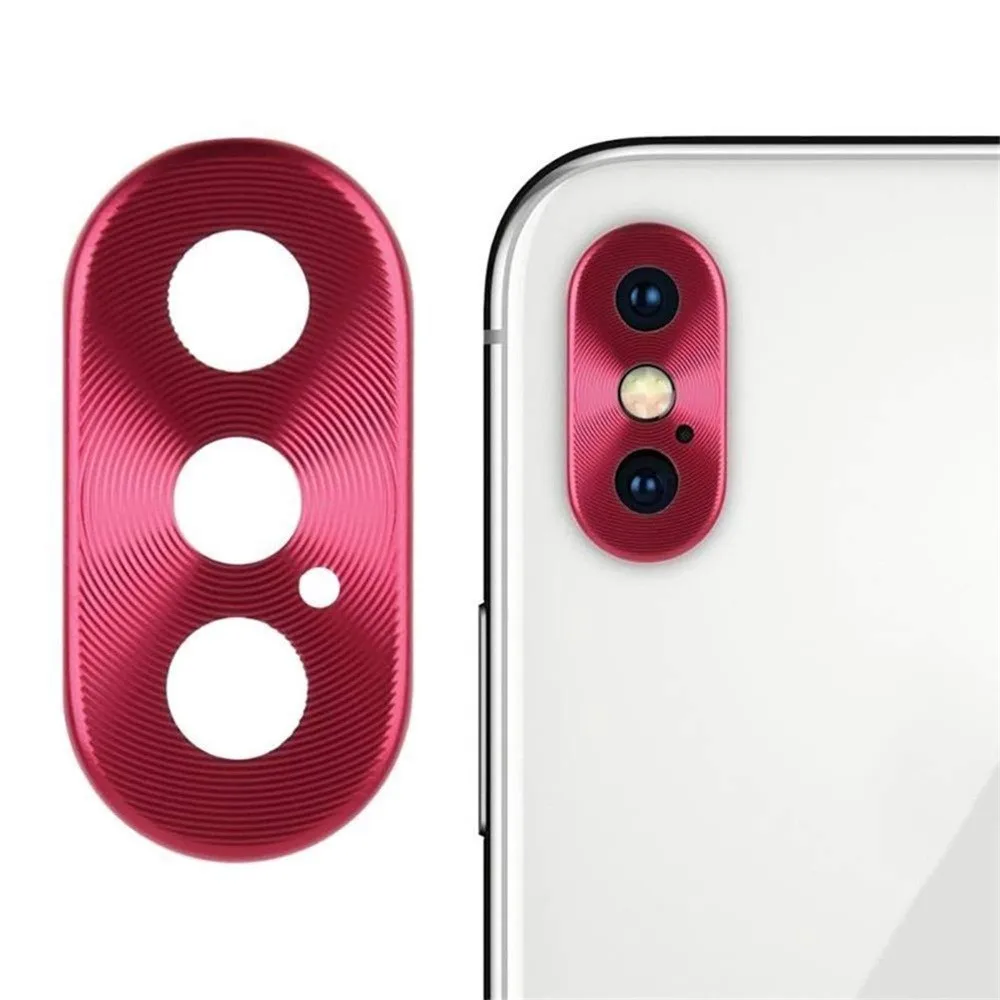 red Funda камера пленка для iPhone XS Max XS X Пленка чехол с защитой от царапин задняя камера металлический протектор защитный чехол для объектива Rin z70 - Цвет: red