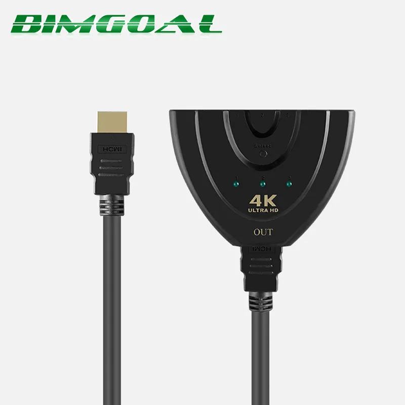 BIMGOAL Новое поступление 4K * 2K 3D Mini 3 порта HDMI коммутатор переключатель 1.4b сплиттер