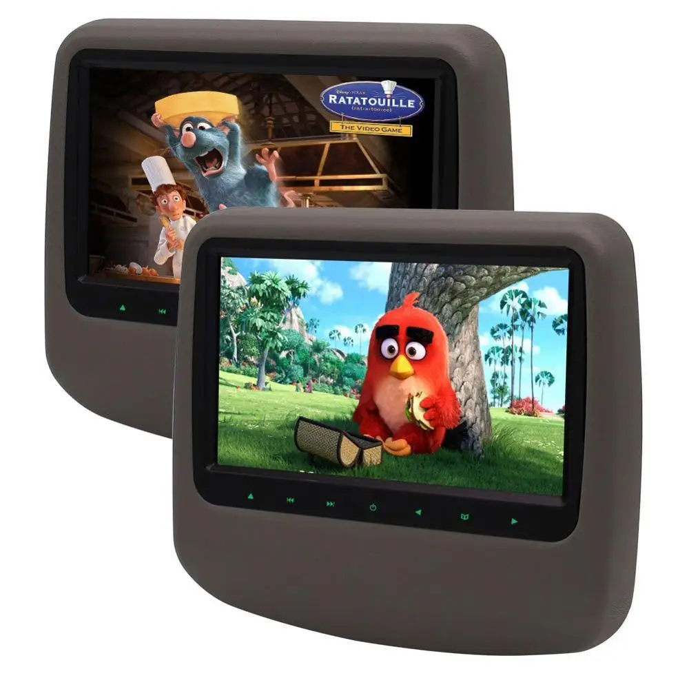 Двойной автомобильный ПК Подушка CD DVD плеер подголовник монитор 9 дюймов цифровой