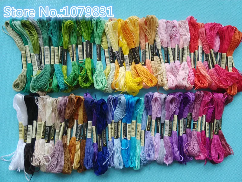 Нить для вышивки крестиком DMC из полиэстера и хлопка 100 шт./компл. бесплатная