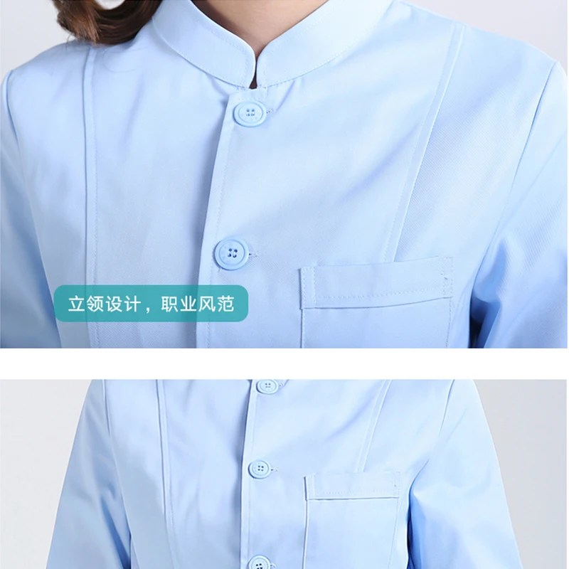Новая медицинская форма медсестры лабораторный халат с длинным рукавом Спецодежда хирургическая униформа для салонов красоты аптека женские наборы скрабов