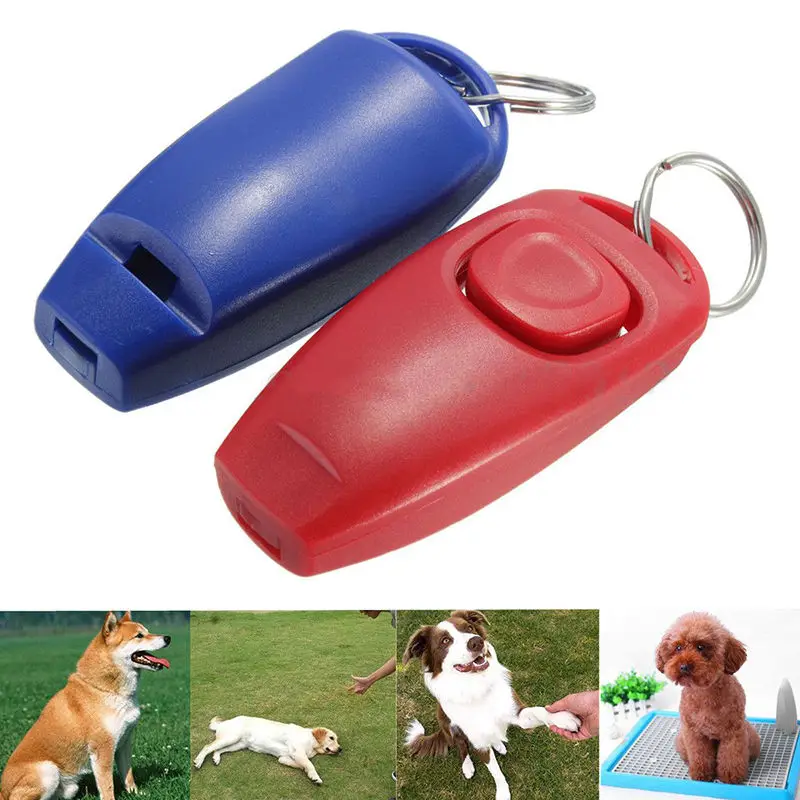 

Hot 2 In 1 Cute Shape Dog Whistle Clicker Pet Dog Trainer Aid Guide With Key Ring Dog Training Whistle Dog Products Pet Supplies