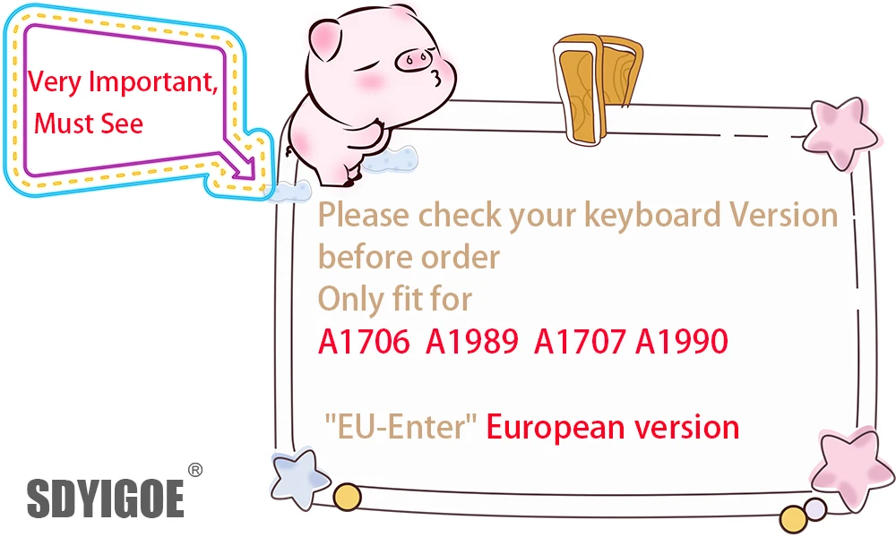 French layout EU Keyboard Cover For macbook touchbar 13"15"A1990 A1989 A1707 A1706 AZERT Laptop Keyboard Protective Film