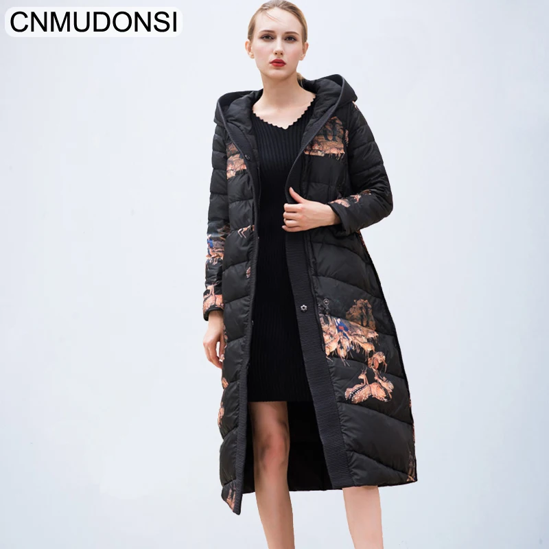 Parka Women 2018 Female Winter Jacket Fashionable Coat Women's Hooded Warm Bio Fluff Long Parkas for Clothes | Женская одежда