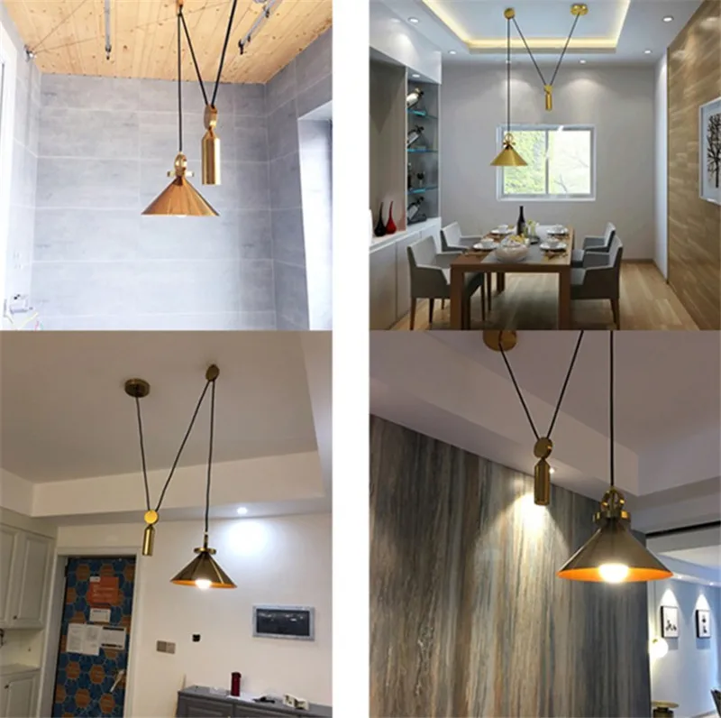 Современная Подвесная лампа DIY золотой подвесной светильник Ресторан Бар