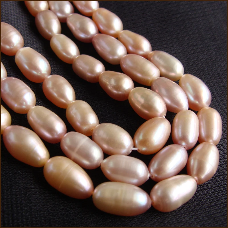

AA+ 7.5-11mm Natural Light Purple Freshwater Pearl Oval Shape Loose Beads Strand 15" DIY Pearl Necklace Creative Jewelry Making
