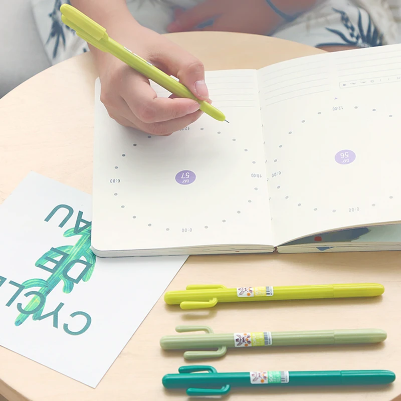 3 шт./лот гелевые ручки кактуса канцелярские принадлежности модный подарок