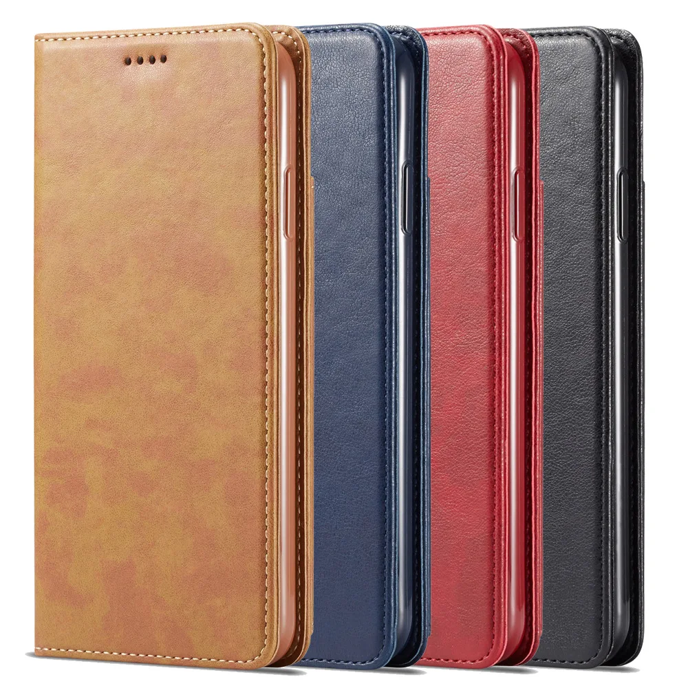 4 вида цветов Классический Кожаный чехол-книжка в винтажном стиле для iPhone XR XS MAX