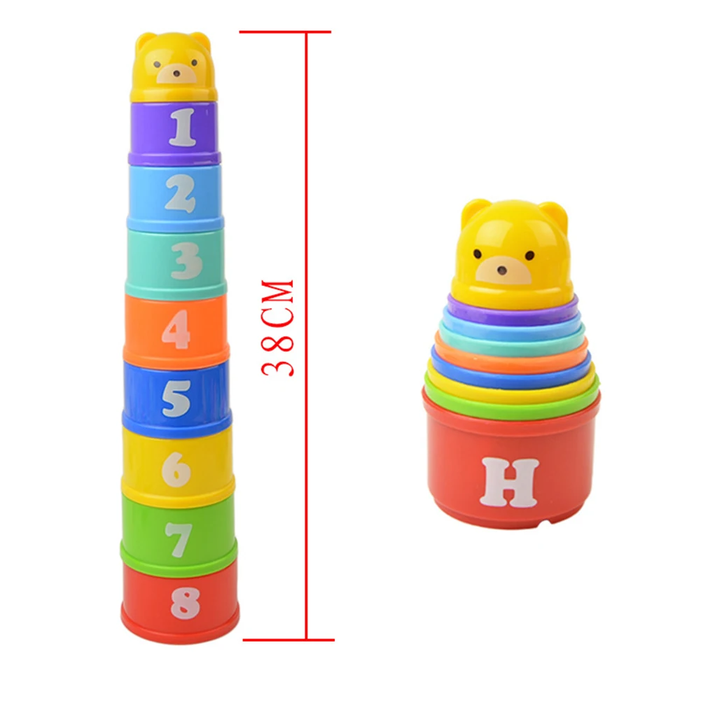 

Stacking up Rainbow Cups Tower Boys Girls Bath Time Toys Birthday Christmas Gift BTZ1