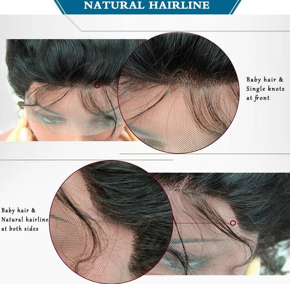 TOP Full lace wig bob wigs short glueless Virgin Brazilian front for black women 130% baby hair |