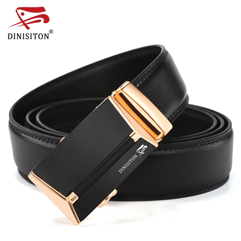 DINISITON Top Brand Designer Belt Man Cow Genuine Leather Belts For Men Automatic Buckle Strap Fashion Waist Male ceinture femme