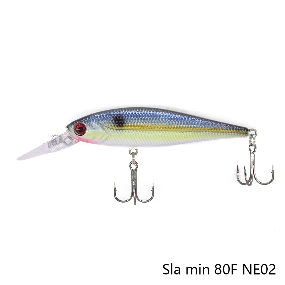 Sla min 80F NE02 MAKEBASS 3,15 дюймов/0,33 унций Гольян плавающие бионические жесткие приманки | искусственные рыболовные приманки воблеры рыболовные снасти для форели и т. Д - Цвет: Sla min 80F NE02