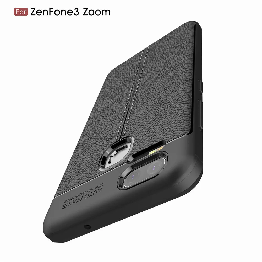 for ASUS ZenFone 3 Zoom ZE553KL Soft Matte Skin Litchi Texture Case Bumper Business Cover |