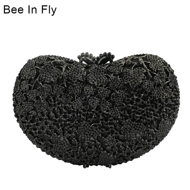 

Bee In Fly Heart Shape Design Wedding Purse Evening Clutch Bags For Ladies Handbags Online Crystal Bags