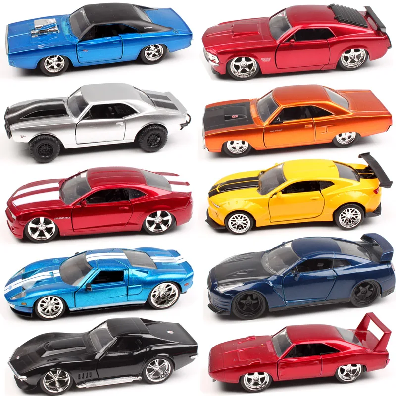 1:32 Масштаб Jada Plymouth Chevy Belair Camaro Dodge зарядное устройство ford mustang Pontiac Nissan GTR Diecasts& Toy Vehicles модель автомобиля игрушка