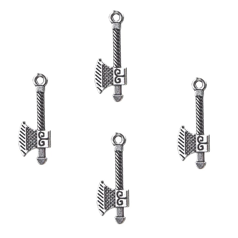 20 шт./лот Шарм Винтаж спартанского воина ручка топоры Подвеска Амулет браслет