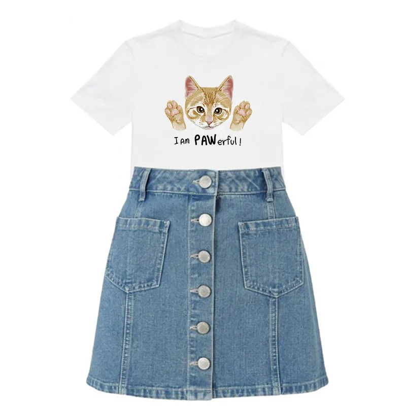 Моющиеся наклейки с котом и утюгом на Parches модные a уровня Kawaii простой печатью