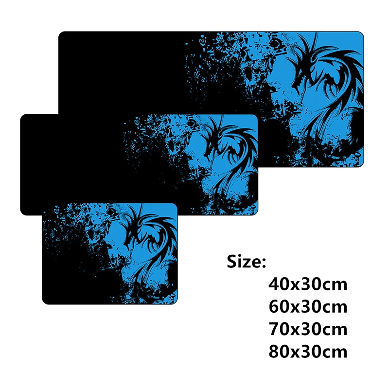 Черный большой игровой коврик для мыши в виде дракона, геймерский большой коврик для мыши, аксессуары для ПК