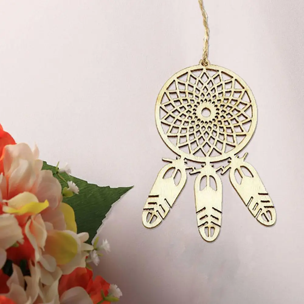 Деревянная форма пера деревянная Ловец снов висящий мечтатель кулон лазерная